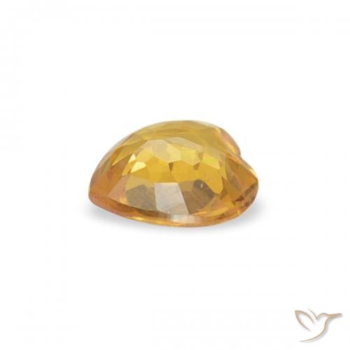Saphir Medium Light-Golden naturelle Cœur, 0.34 ct, VVS-VS