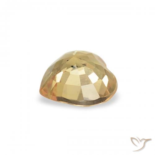 Saphir Doré naturelle Cœur, 0.45 ct, VVS-VS