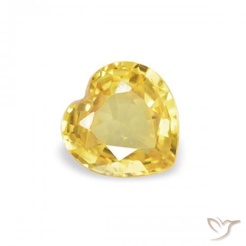 Saphir Doré naturelle Cœur, 0.35 ct, VVS-VS