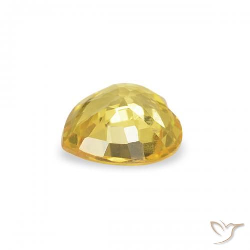 Saphir Doré naturelle Cœur, 0.35 ct, VVS-VS