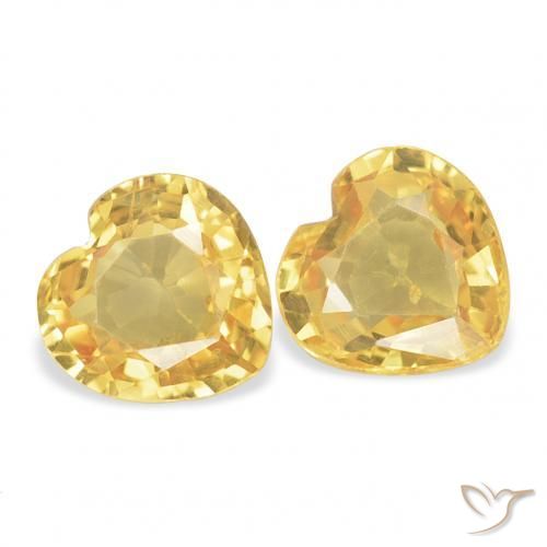 Shop natural 0.76ct Doré moyen Saphir gems, Cœur, from Mozambique at GemSelect. In stock, global shipping!