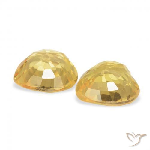 Shop natural 0.76ct Doré moyen Saphir gems, Cœur, from Mozambique at GemSelect. In stock, global shipping!
