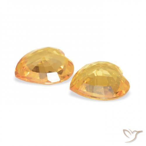 Shop natural 0.64ct Or moyen Saphir gems, Cœur, from Mozambique at GemSelect. In stock, global shipping!