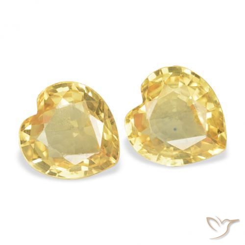 Shop natural 0.73ct Doré moyen Saphir gems, Cœur, from Mozambique at GemSelect. In stock, global shipping!