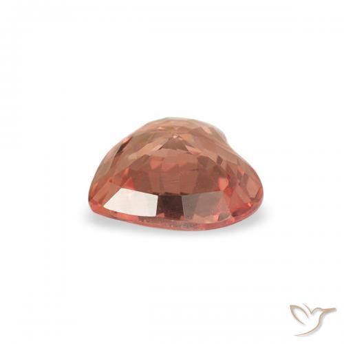 Saphir Orange moyen naturelle Cœur, 0.36 ct, VVS-VS