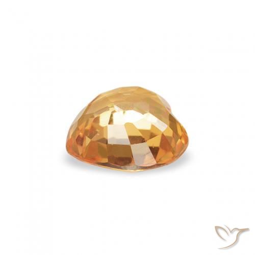 Saphir Orange moyen naturelle Cœur, 0.42 ct, VVS-VS