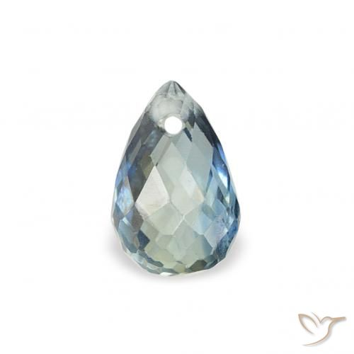 0.46ct Naturel Sarcelle Saphir, Briolette, VS