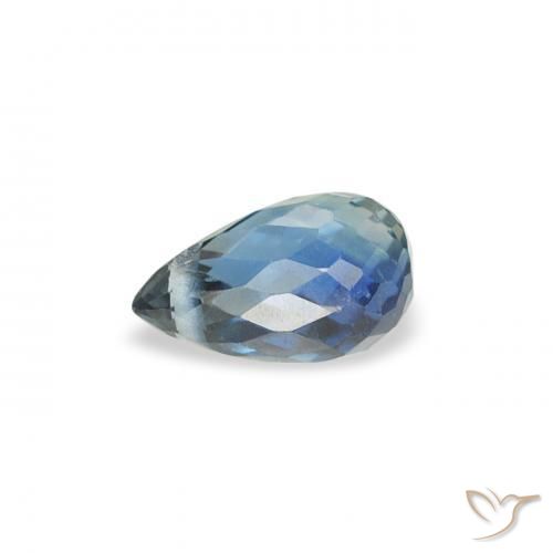 Saphir Sarcelle naturelle Briolette, 0.46 ct, VS