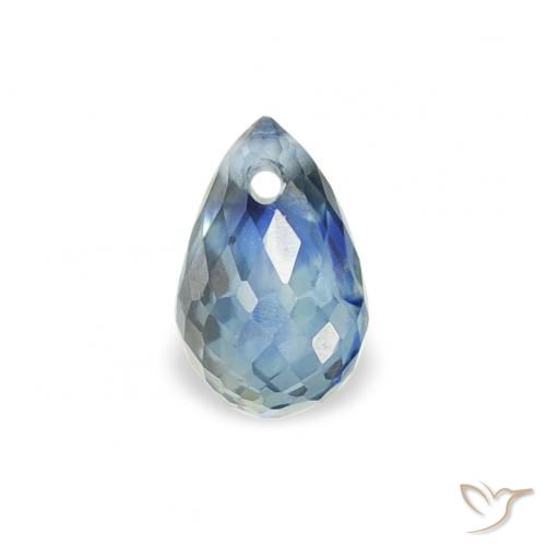 0.44ct Naturel Sarcelle Saphir, Briolette, VS
