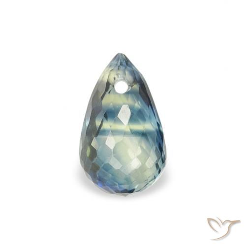 0.54ct Naturel Sarcelle Saphir, Briolette, VS