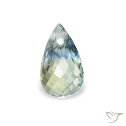 0.59ct Naturel Sarcelle Saphir, Briolette, VS