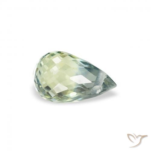 Saphir Sarcelle naturelle Briolette, 0.59 ct, VS
