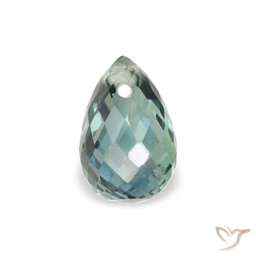 0.64ct Naturel Sarcelle Saphir, Briolette, VS