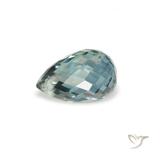 Saphir Sarcelle naturelle Briolette, 0.64 ct, VS