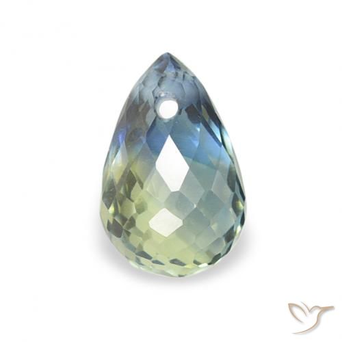 0.57ct Naturel Sarcelle Saphir, Briolette, VS