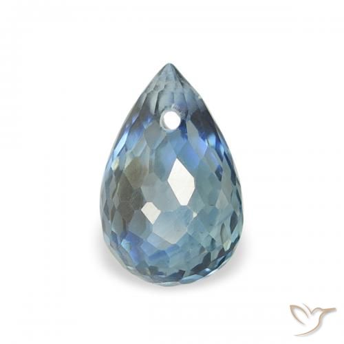 0.75ct Naturel Sarcelle Saphir, Briolette, VS