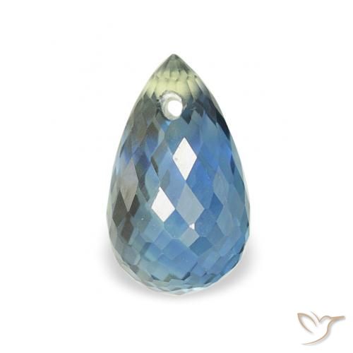 0.83ct Naturel Sarcelle Saphir, Briolette, VS