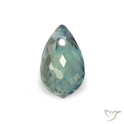 0.47ct Naturel Sarcelle Saphir, Briolette, VS, Photo A