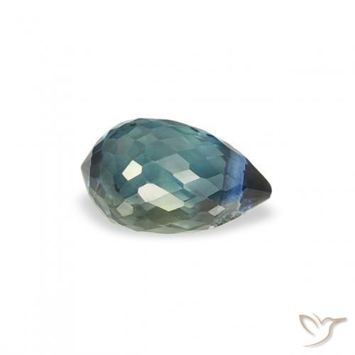 Saphir Sarcelle naturelle Briolette, 0.47 ct, VS