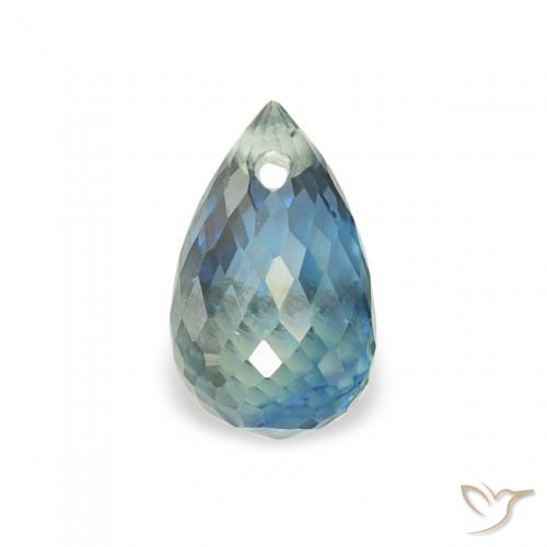 0.74ct Naturel Sarcelle Saphir, Briolette, VS