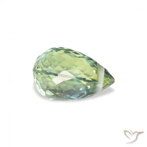 Saphir Sarcelle naturelle Briolette, 0.74 ct, VS