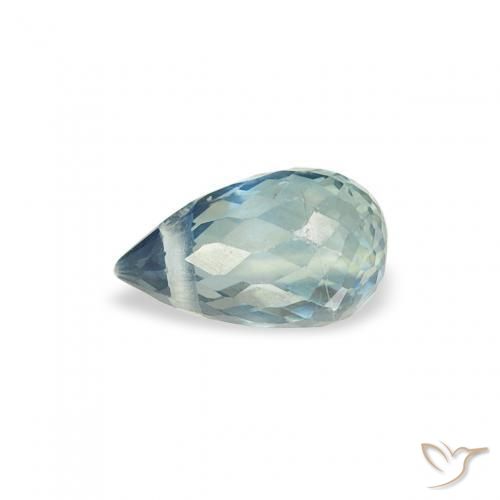 Saphir Sarcelle naturelle Briolette, 0.42 ct, VS