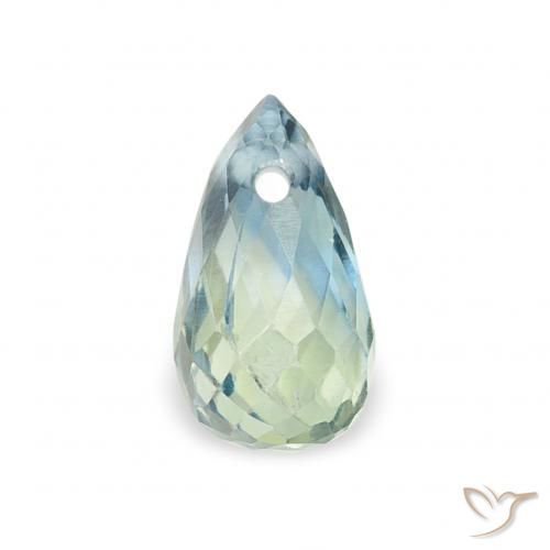 0.50ct Naturel Sarcelle Saphir, Briolette, VS