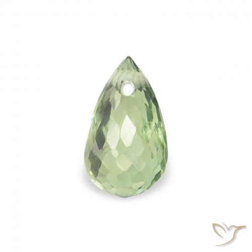 0.62ct Naturel Vert pâle Saphir, Briolette, VS