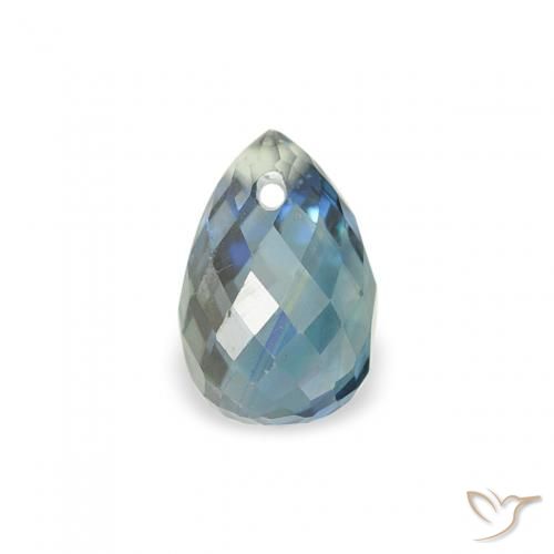 0.63ct Naturel Sarcelle Saphir, Briolette, VS