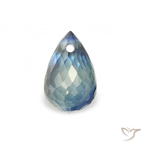 0.65ct Naturel Sarcelle Saphir, Briolette, VS