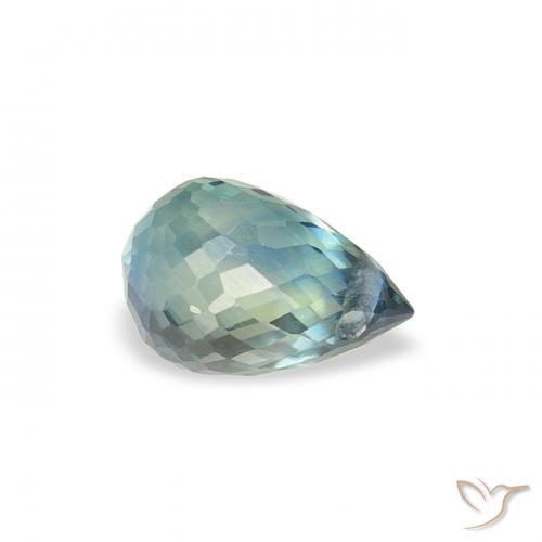 Saphir Sarcelle naturelle Briolette, 0.65 ct, VS