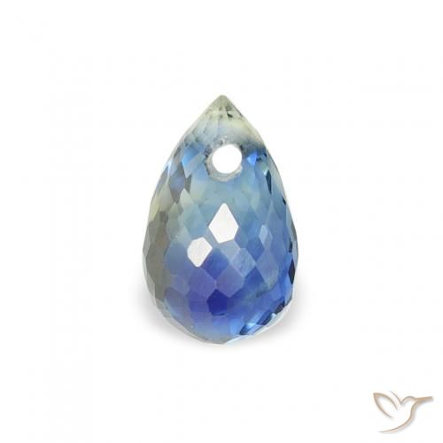0.60ct Naturel Sarcelle Saphir, Briolette, VS