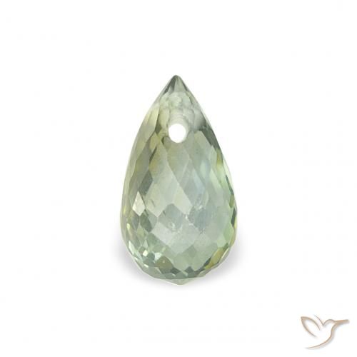 0.48ct Naturel Vert clair Saphir, Briolette, VS