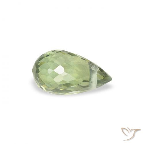Saphir Vert clair naturelle Briolette, 0.48 ct, VS