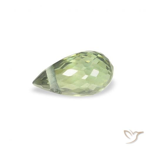 Saphir Vert clair naturelle Briolette, 0.48 ct, VS