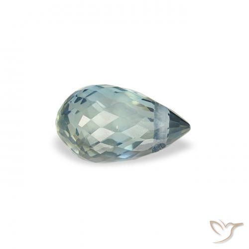 Saphir Sarcelle naturelle Briolette, 0.47 ct, VS