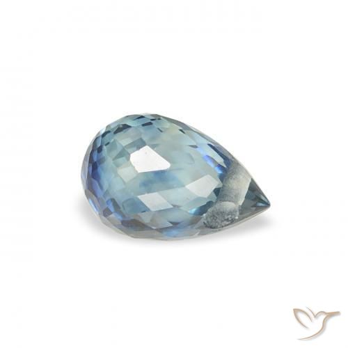 Saphir Sarcelle naturelle Briolette, 0.62 ct, VS