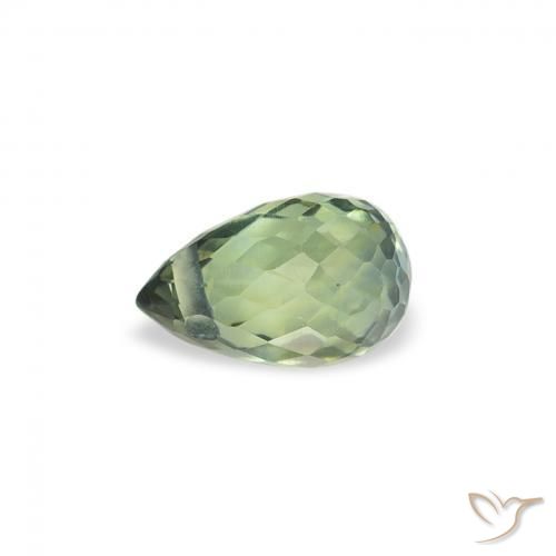 Saphir Vert bleuâtre naturelle Briolette, 0.49 ct, VS