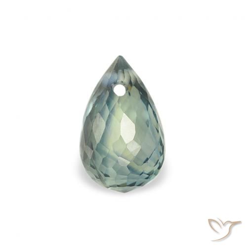 0.64ct Naturel Sarcelle Saphir, Briolette, VS