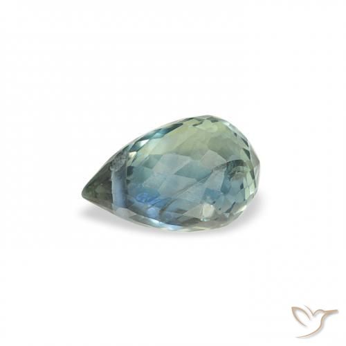 Saphir Sarcelle naturelle Briolette, 0.64 ct, VS