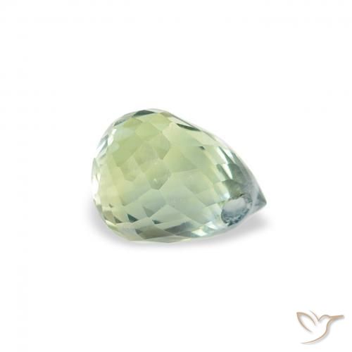 Saphir Sarcelle naturelle Briolette, 0.73 ct, VS