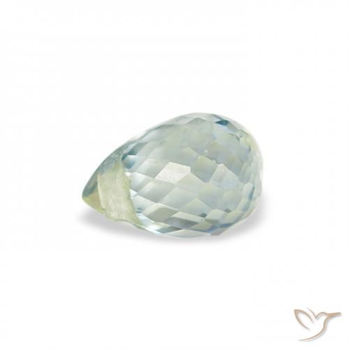 Saphir Sarcelle naturelle Briolette, 0.78 ct, VS