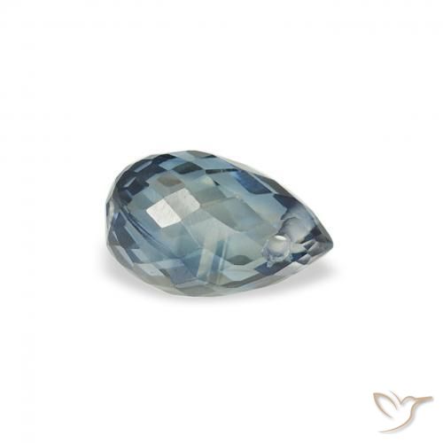 Saphir Sarcelle naturelle Briolette, 0.56 ct, VS