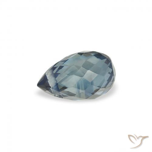 Saphir Sarcelle naturelle Briolette, 0.56 ct, VS