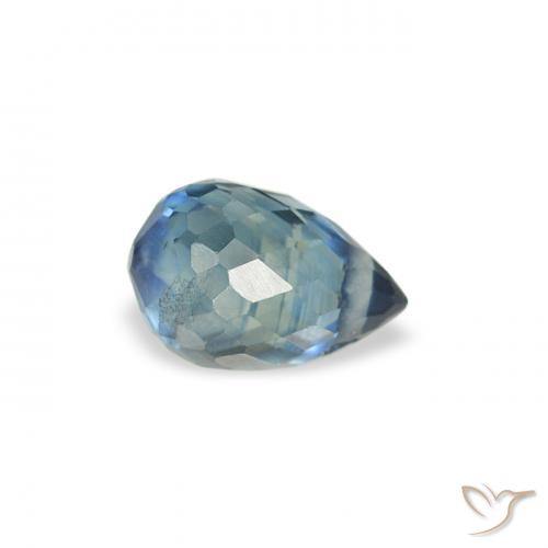 Saphir Sarcelle naturelle Briolette, 0.52 ct, VS