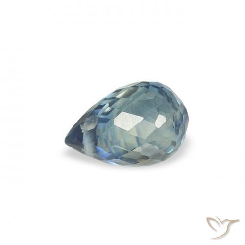 Saphir Sarcelle naturelle Briolette, 0.52 ct, VS