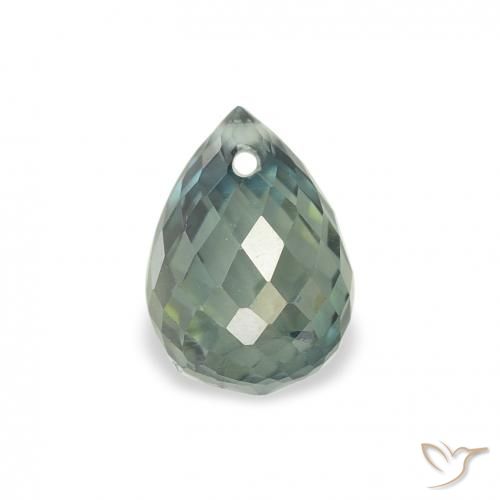 1.20ct Naturel Bleu vert moyen Saphir, Briolette, VS