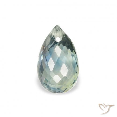 1.04ct Naturel Sarcelle Saphir, Briolette, VS