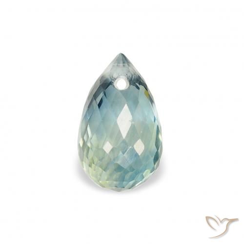0.90ct Naturel Sarcelle Saphir, Briolette, VS