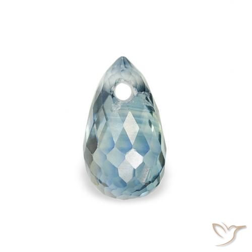 0.53ct Naturel Sarcelle Saphir, Briolette, VS